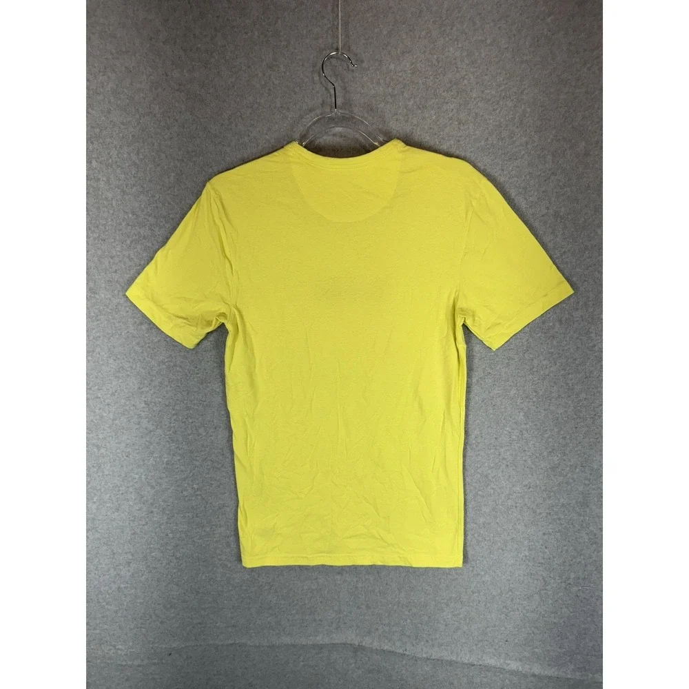 Calvin Klein Shirt Mens Extra Small Yellow Sleepwear Stretch Crewneck Tee Logo